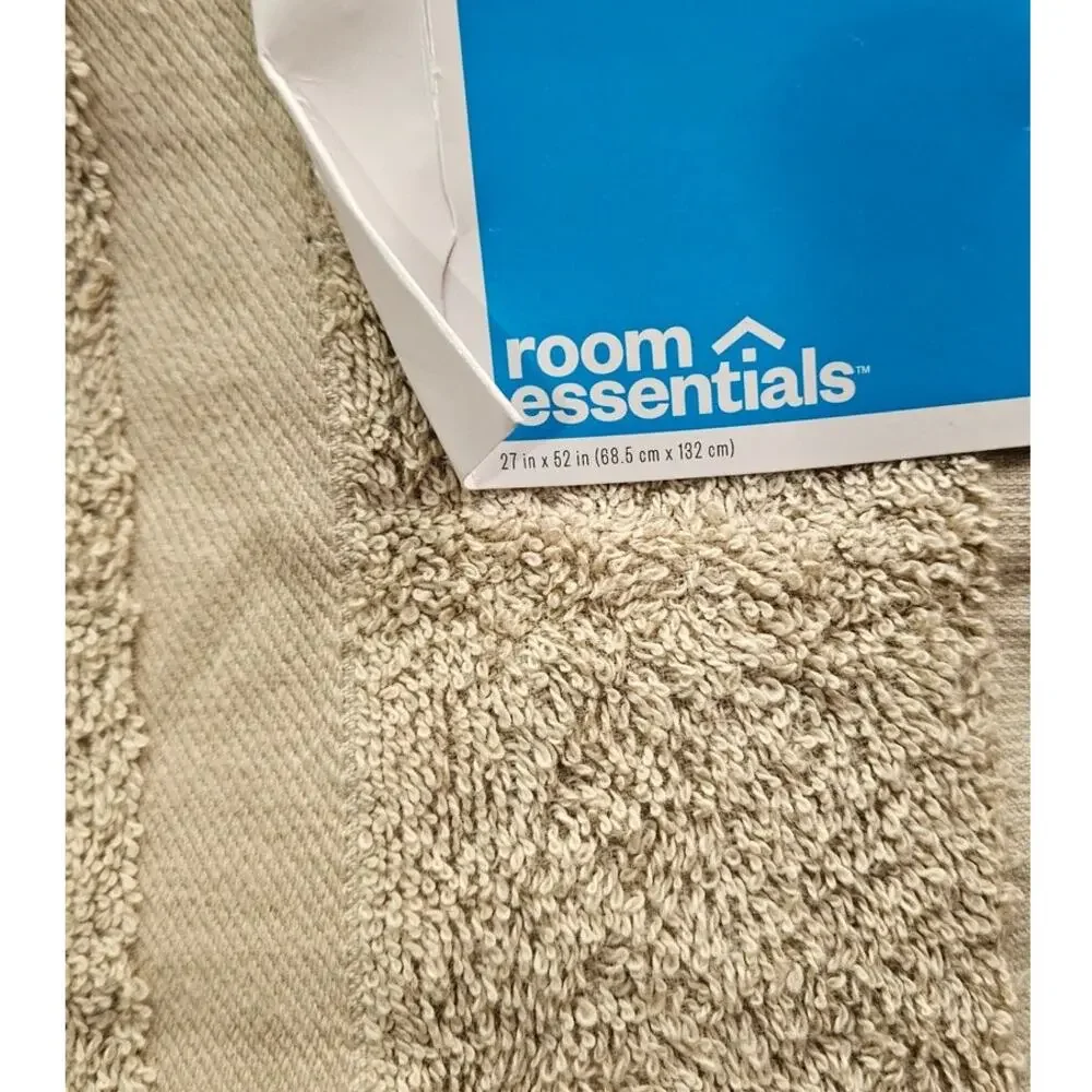 NEW ROOM ESSENTIALS TanBath Towel Soft Absorbent Cotton Blend NEW with Tags